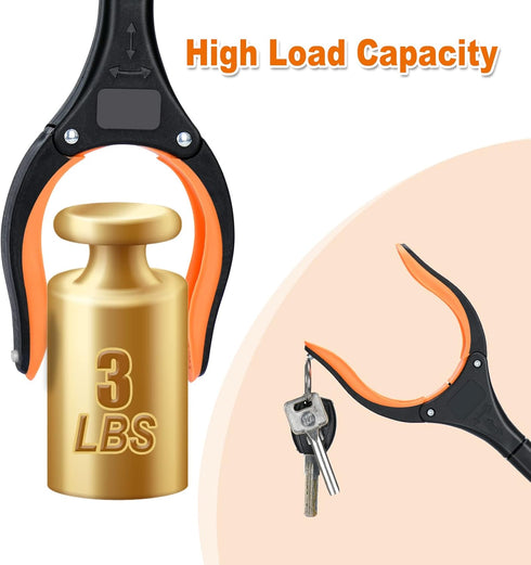 2-Pack Grabber Reacher Tool,32 Inch Extra Long Foldable Pick Up Stick with Strong Grip Magnetic,360°Rotating Anti-Slip Jaw,Trash Claw Grabber Tool...