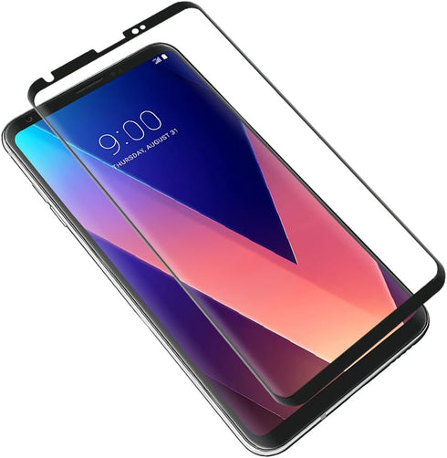 CENTAURUS Replacement for L-G V30 Tempered Glass Screen Protector-(3 Pack) HD Full Coverage Arc Surface Silk Print Protective Film L-G V30 H932 H9...