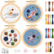 BEUNITONE 4PCS Universe Embroidery Kit Rocket Stamped Cross Stitch Kit Planet Astronauts Needlepoint Kit DIY Adult Beginner Stamped Cross Stitch K...