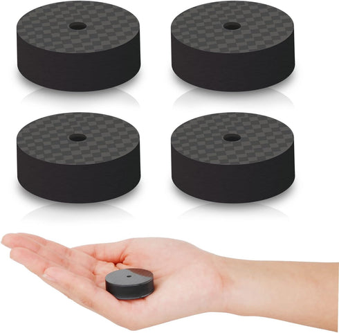 Monosaudio 4PCS Carbon Fiber Speaker Spike Floor Protectors 30x10mm Speaker Spikes Pads Subwoofer Isolation Feet Amplifier Feet for Audio,Speakers...