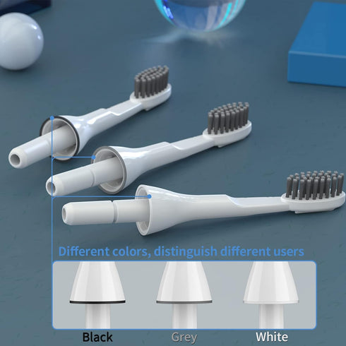 Toothbrush Replacement Heads for KOOVON Electric Toothbrush, Portable Replacement Heads Set Compatible with Sonicare Electric Toothbrush 3 Pack...