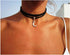 Black Velvet Moon Choker Necklace for Women Gothic Moon Layered Necklaces Black Velvet Moon Pendant Necklace Handmade Boho Crescent Necklace...