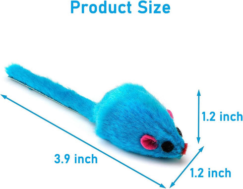 12PCS Cat Mouse Toys,Faux Fur Cat Mice Toys with Plastic Body, Interactive Catnip Toys for Indoor Cats,Perfect for Kittens, Cats, and Puppies!…...