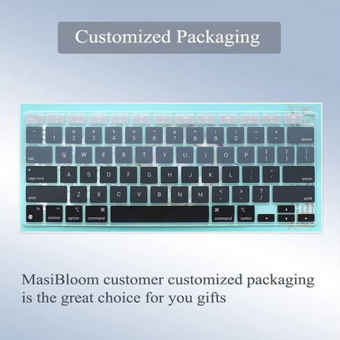 Silicone Keyboard Cover Skin for MacBook Air 13 inch A2337 M1 Chip Released in 2020 Touch ID & Retina Display US Version Ultra Thin Keyboard Prote...