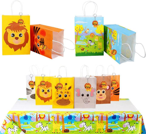 24 Pack Lion Keychains Safari Animal Keychains for Lion Themed Party Favors, Jungle Safari Party Favors, Birthday Party Bag Fillers, School Carniv...