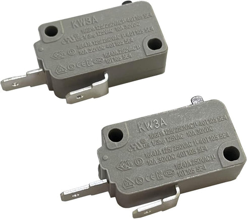 KW3A Microwave Oven Door Interlock Switch 16A 125VAC/250VAC Microwave Oven Replacement Part Door Switch (2 Normally Open)...