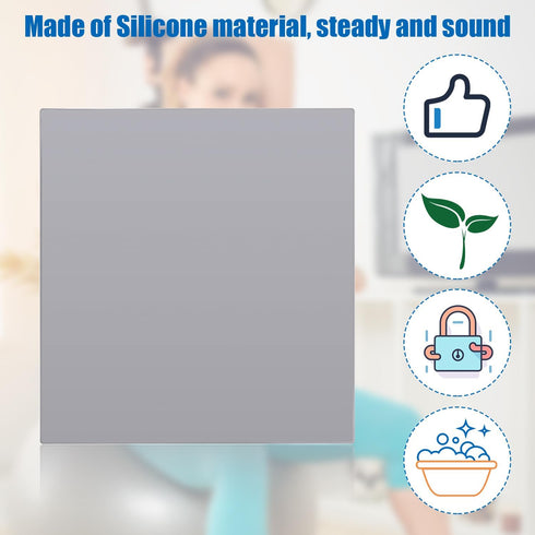 Under Desk Ellipse Anti-Slip Silicone Mat, 23.62x21.65in Ellipse Leg Exerciser Machine Anti-Slip Workout Mat for Under Desk Ellipticals Treadmill ...