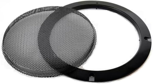 10" Universal Speaker Grille Mesh Cover, Round Decorative Ring Woofer Protection Grille Protective Cover for Cars Home Stereo DIY Accessories Blac...