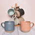 Bosmarlin Large Stoneware Speckled Coffee Mug, Big Ceramic Tea Cup, 17 Oz, Dishwasher and Microwave Safe (Blue, 1)...