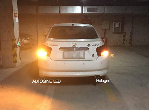 4pcs 900 Lumens Super Bright 9-30V 1157 2057 2357 7528 BAY15D LED Bulbs 3014 54-EX Chipsets with Projector for Turn Signal Lights, Amber Yellow...