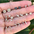 Asooll 9Pairs Star Heart Moon Multiple Stud Earrings set Fashion Stud Earring Set for Women...