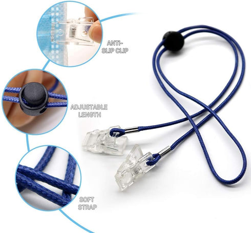 5 Pieces Adjustable Flexible Bib Holder Clips for Napkin, 5 Colors...
