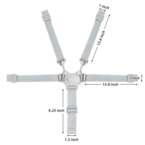 High Chair Straps, Adjustable Harness Baby Safety Strap Belt for Stroller Pushchair Pram Buggy High Chair Baby Harness Safety Harness Strap Belt (...