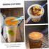 2 Pcs Milk Tea Baking Rings Tea Cup Gasket Coffee Mug Metal Baking Ring Tea Cup Accessories Baking Cup Rim Covers Milk Cup Ring Handheld Stainless...