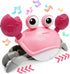 Walking Crab Baby Toy, Toddler Crawling Tummy Time Crab with Music, Interactive Sensory Infant Walking Dancing Crab Toys, Boys Girls Learning Birt...