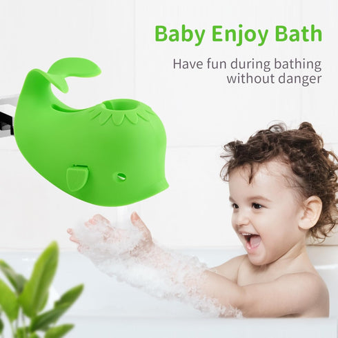 Bathtub Faucet Cover for Baby Bath Spout Cover, Kids Shower Head Protector Bathtub Spout Guard Toddlers Protection Accessories(Whale-Green)...