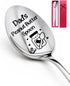Dad's Peanut Butter Spoon - Funny Engraved Stainless Steel Peanut Butter Spoons Dessert Spoon Peanut Butter Lovers Gifts, for Dad Dady Father Gran...