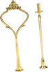 Cake Cupcake Tray Stand Handle Fruit Plate Hardware Fitting Holder, 2-Tiers Crown-Gold...