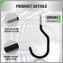 SWANLAKE 6 Pack Heavy Duty Bike Hook, 6 inches, Capacity 100 LBS, Bike Hooks for Garage Wall and Bike Hooks for Garage Ceiling...