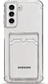 Tuokiou Clear Wallet Phone Case for Samsung Galaxy S21 5G Upgrade Card Slot Case Slim Fit Protective Soft TPU Shockproof Case with Cute Card Holde...