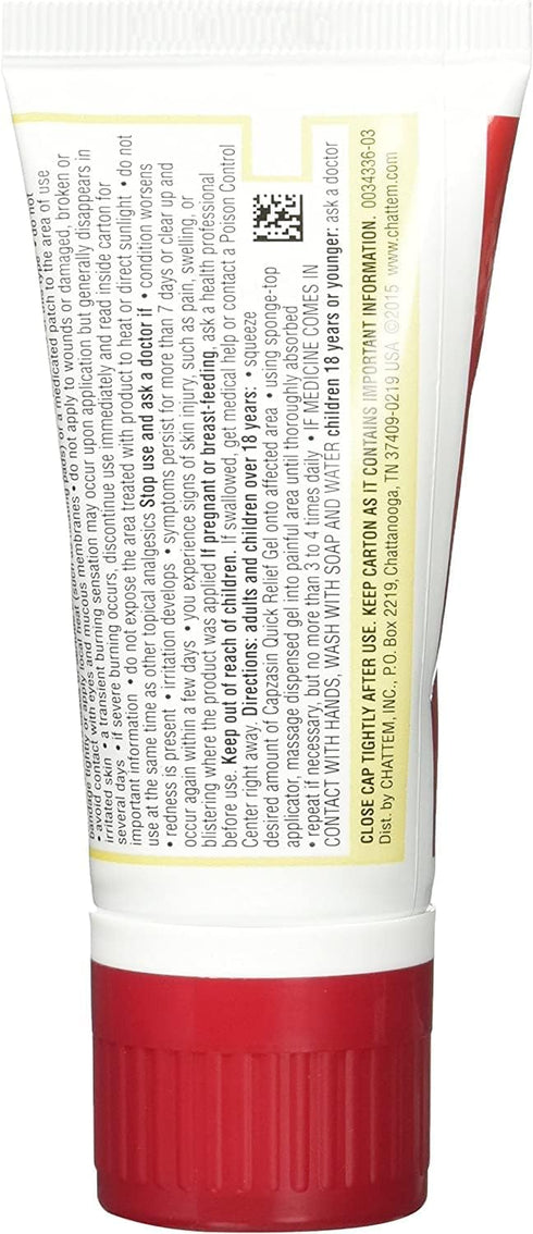 Capzasin Arthritis Pain Relief, Quick Relief Gel, No Mess Sponge Applicator 1.5 oz (42.5 g) - Pack of 2...