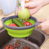 2 Pack Kitchen Foldable Silicone Strainer Colanders, Collapsible Colanders with Handles, Space-Saver Folding Strainer Colander for Draining Pasta,...
