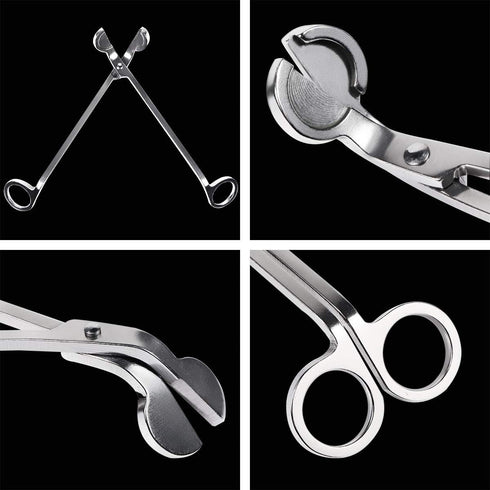 EVERMARKET Candle Wick Trimmer, Polished Stainless Steel Wick Clipper Cutter - Reaches Deep Into Candles to Cut Spent Wicks, Allow Cleaner Burn an...