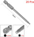 uxcell 20 Pcs T10 Magnetic Torx Screwdriver Bits, 1/4 Inch Hex Shank 3-inch Length S2 Power Tool...