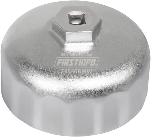 FIRSTINFO F3545BMW 86.6 mm 16 Flutes Oil Filter Wrench for BMW Engines Cartridge Style Oil Filter Housing Caps...