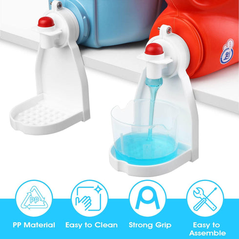 Design Sud Station Laundry Detergent Tray Cup Holder, 2 Pack, Liquid Mess and Drip Catcher with Angled Platform for Soap Dispensers and Fabric Sof...