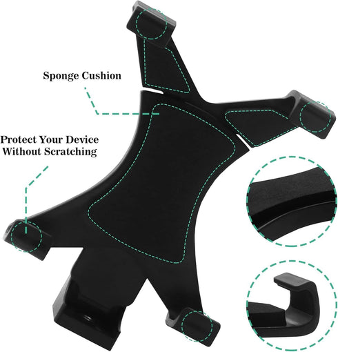 Acuvar Universal Tablet Tripod Holder Mount Adapter for iPad, Air, Air 2,iPad mini,Samsung Galaxy Tab,Microsoft Surface,Google Nexus & Many More T...