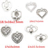 Zhiheng Assorted 93pcs Heart Shaped Alloy Pendants Love Wine Glass Charms Bracelet Necklace Beads Wine Glass Charms for Jewellery Making Birthday ...