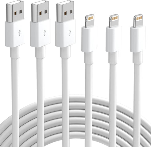 IDISON [MFi Certified iPhone Charger 3Pack 6FT, iPhone Charging Cable USB Fast Charging Cable High Speed Transfer Cord Compatible for iPhone/Pads....