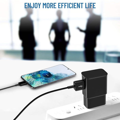 Type C Charger Fast Charging,Android Phone Charger Block with USB C Charger Cable 12Ft for Samsung Galaxy S23/S22/S21/S20/S10/S10 Plus/S10E/S9/S8/...