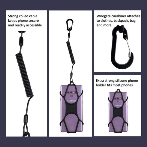 Gear Beast Universal Phone Lanyard Holder and Ring Grip, Silicone Cell Phone Lanyard Neck Strap and Phone Ring Holder...