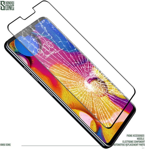 3 Pack Screen Protector for LG V40 ThinQ,3D Curved Anti-Scratch 9H Hardness Full Coverage Silk Print Black Tempered glass Protective Film....