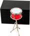 Miniature Snare Drum with Case Mini Percussion Musical Instrument Mini Snare Drum Miniature Dollhouse Model Christmas Ornament and Gift (Snare Dru...