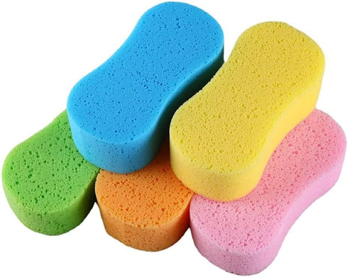 Car Wash Sponge, 3 Pack Extra Thick Large Colorful Cleaning Sponge Multi-Purpose for Bathroom Kitchen Bike Boat (Random 3-Color Mix)...