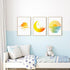 Sun Moon Stencils for Painting on Wood Wall Crafts Reusable Clound Moon Sunrise Cat Stencil Art Paint on Wall Canvas Pattern Paint Stencils for Ca...