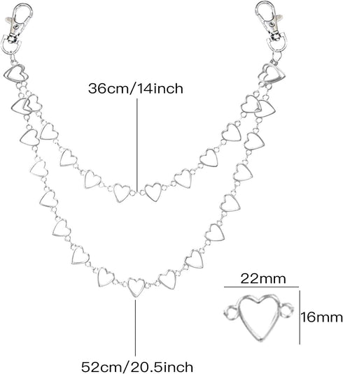 Wallet Chain,3 Tier Trousers Chain Pocket Chain Belt Chain Jeans Chain with Lobster Clasp for Wallet, Key & Jeans - Punk Belt Chain, Pocket Chain ...