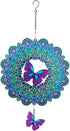 Outdoor Wind Spinner Metal, 12 Inches Butterfly Hanging Wind Spinners 3D Garden Wind Sculpture for Outdoor Garden Patio Decoration...