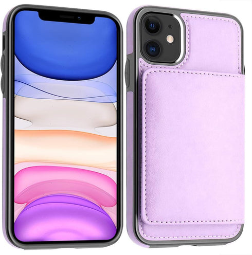 LakiBeibi Case for iPhone 11 with Card Holders, Dual Layer Lightweight Slim Leather Wallet Case Flip Folio Magnetic Lock Protective Case for Apple...