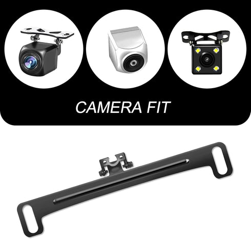 1 PC Car Rear View Camera License Plate Bracket, Waterproof Car Dash Cam Mirror Camera Mount, Backup Camera Installation Holder, Suitable for Most...