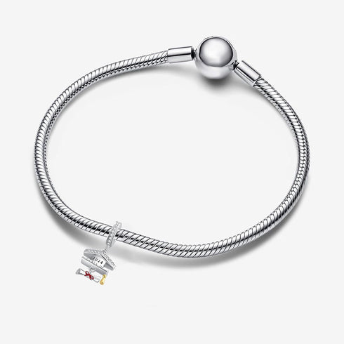 Graduation 2024 Gift Charm Bachelor's Hat Scroll Bead for Pandora Bracelet Necklace...