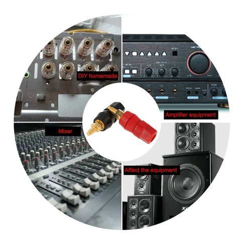 4 Pcs Banana Socket Test Probe Audio Speaker Terminal Binding Post Banana Plug Jack Socket Adapter Connector for 4mm Banana Plugs Black and Red...
