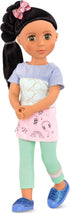 Glitter Girls – Soo Ji 14-inch Poseable Fashion Doll – Black Hair & Hazel Eyes —Hearts Outfit with Blue Glitter Shoes – Toys, Clothes, and Accesso...