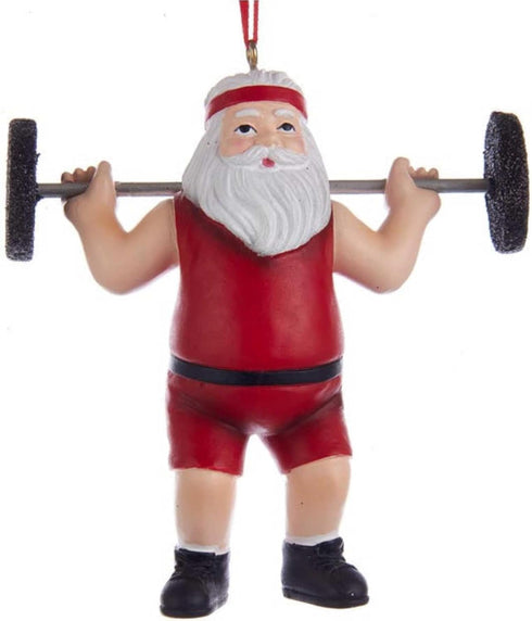 Kurt S. Adler Santa Weightlifter Ornament A1861 New, Christmas...