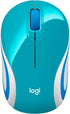 Logitech Wireless Mini Mouse M187 Ultra Portable,1000 DPI Optical Tracking, 3-Buttons, PC/Mac/Laptop - Bright Teal...