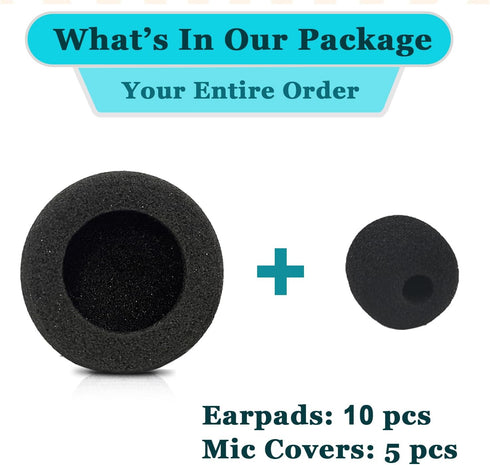 Ear Cushions for Plantronics Headset, Ear Pad Replacement Headphones Earpads Designed for Plantronics Blackwire C320 3210 3220 3320 HW251N HW261N ...