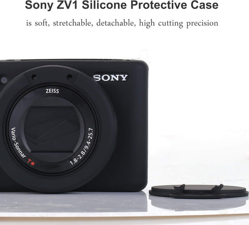 Camera Case for Sony ZV-1, ZV1 Camera Case Digital Camera Anti-Scratch Slim Fit Soft DSLR Camera Sleeve with ZV1 Screen Protector for Sony ZV-1 (B...